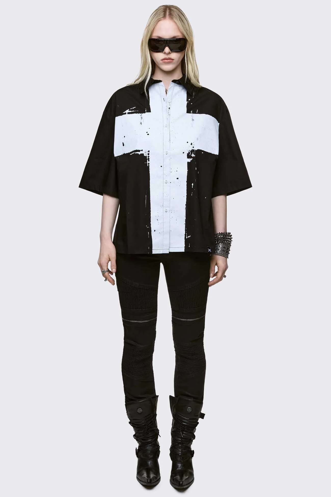 Never Saint Black Shirt - Image 4