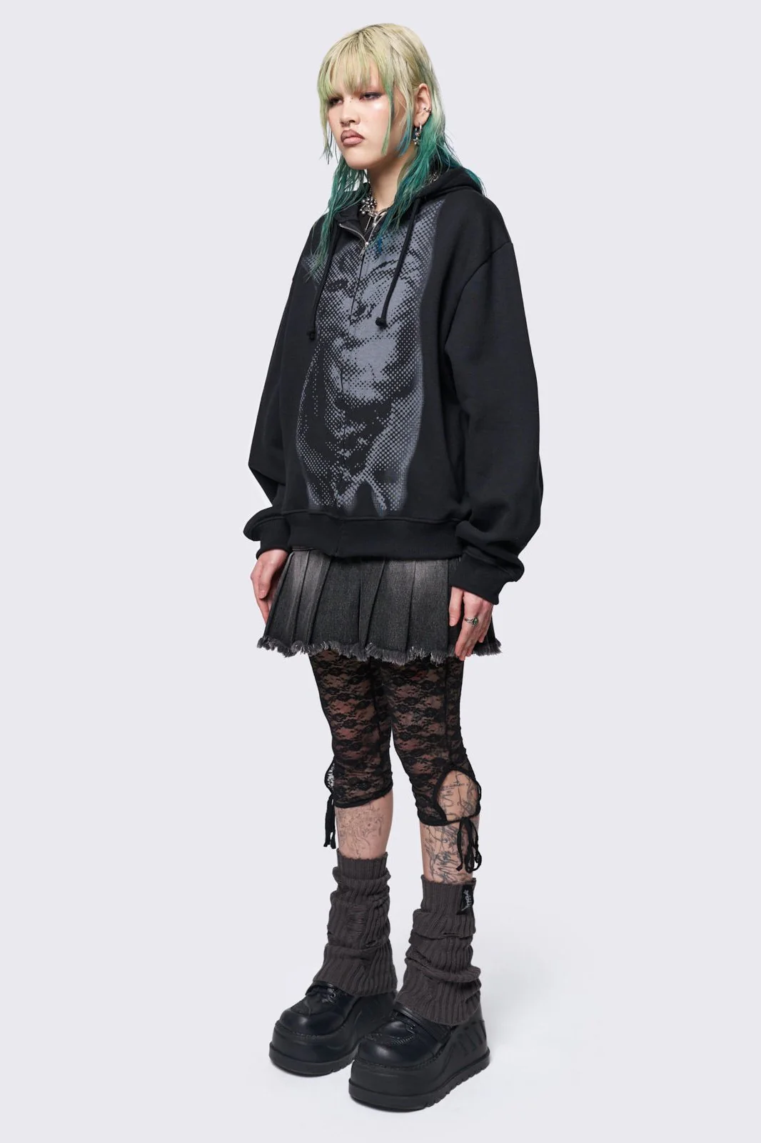 Pixel Kitty Zip Up Hoodie - Image 5