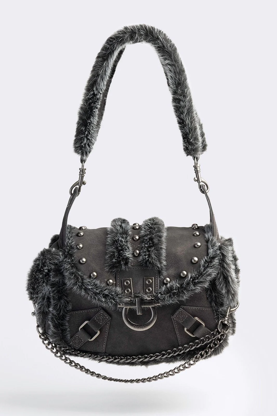Polly Vegan Suede Shoulder Bag - Image 2