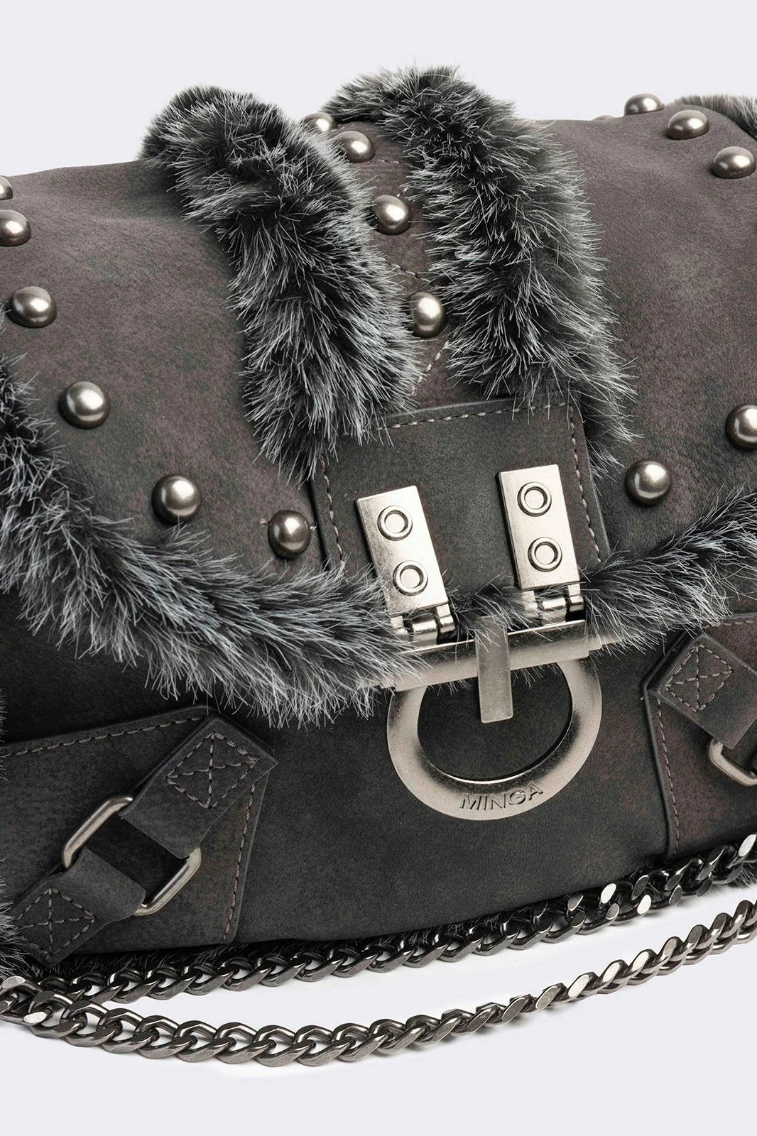 Polly Vegan Suede Shoulder Bag - Image 3