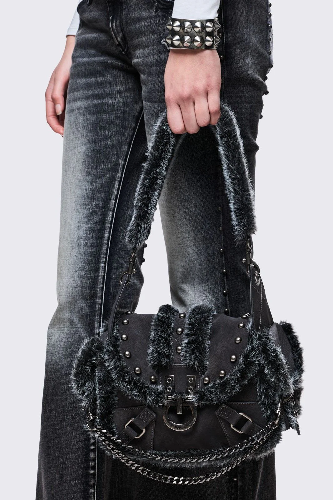 Polly Vegan Suede Shoulder Bag - Image 5