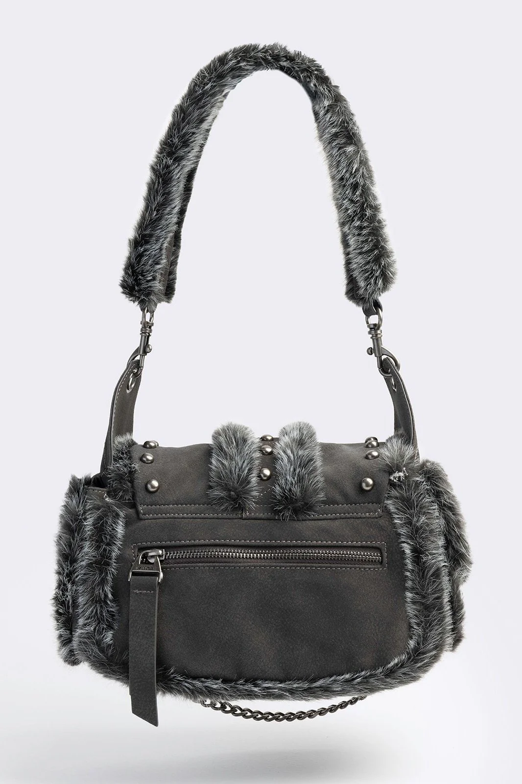 Polly Vegan Suede Shoulder Bag - Image 7
