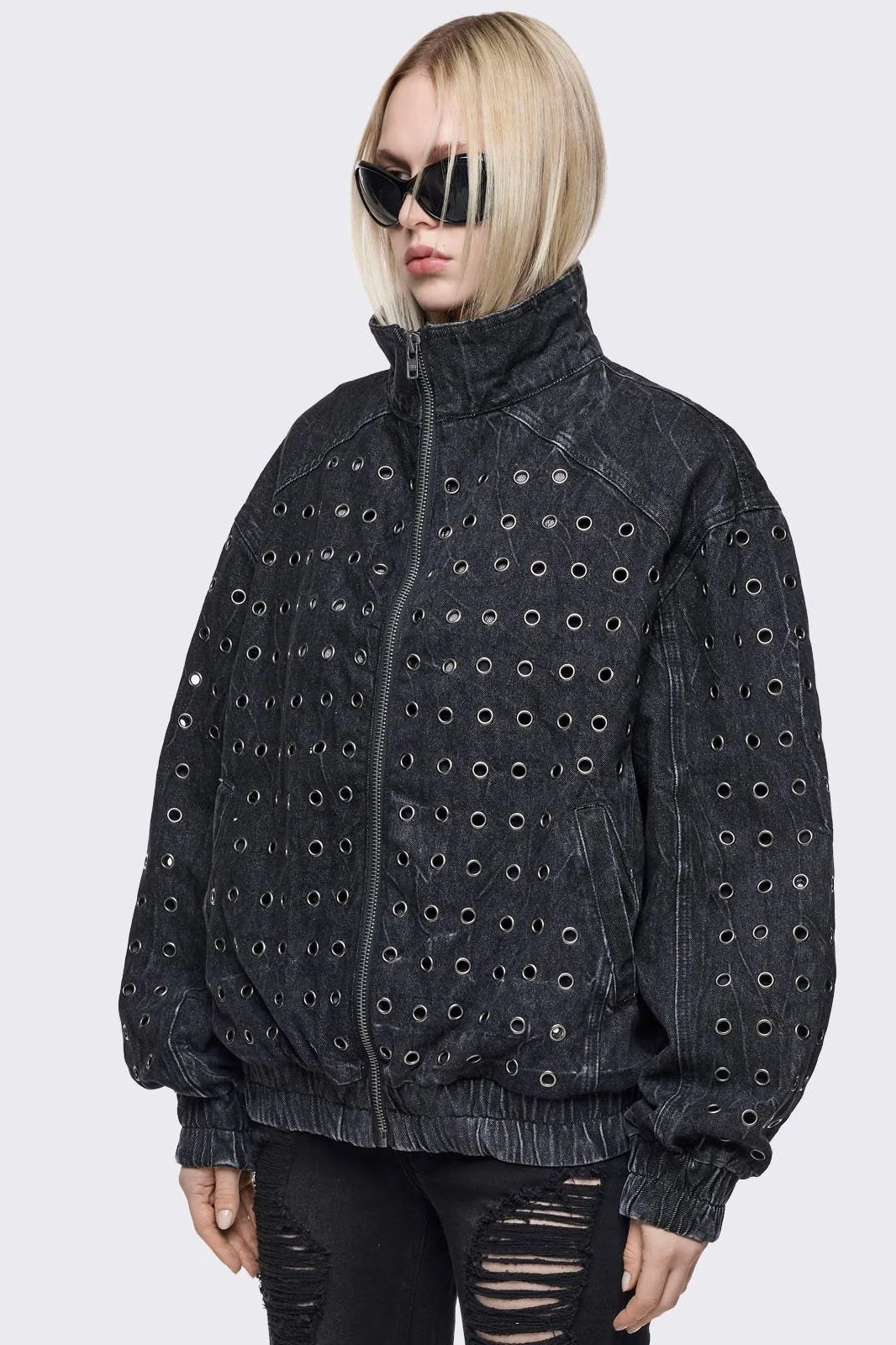 Rogue Denim Bomber Jacket - Image 3