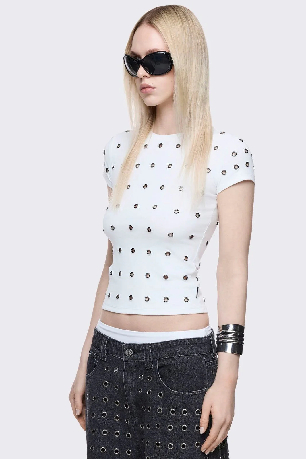 Rogue White Baby Tee - Image 3