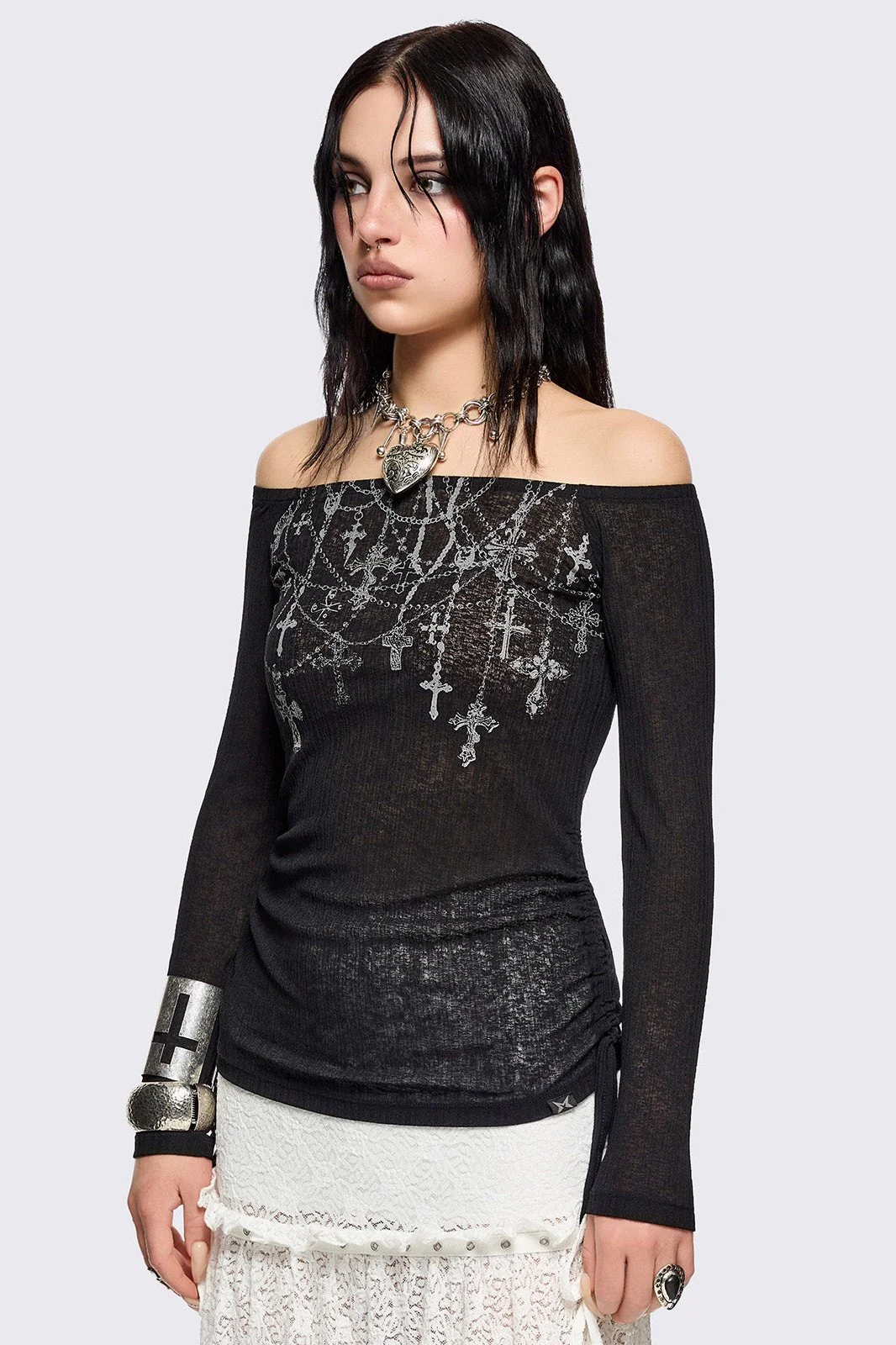 Rosary Off-Shoulder Top - Image 3