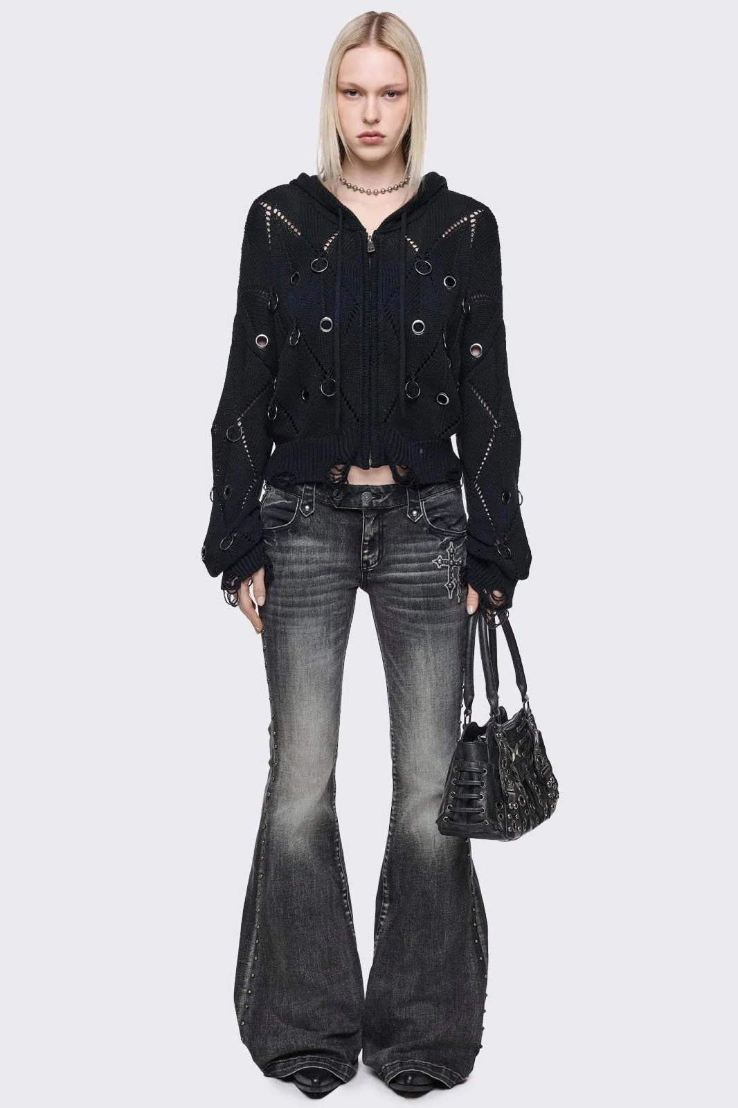 Ruin Knitted Zip-Up Hoodie - Image 4