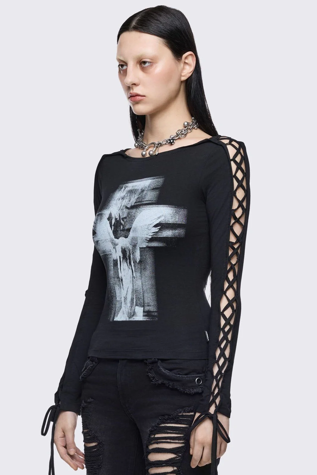 Tenebris Lace-Up Top - Image 2