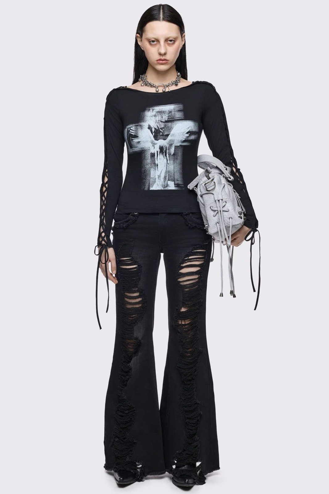 Tenebris Lace-Up Top - Image 3