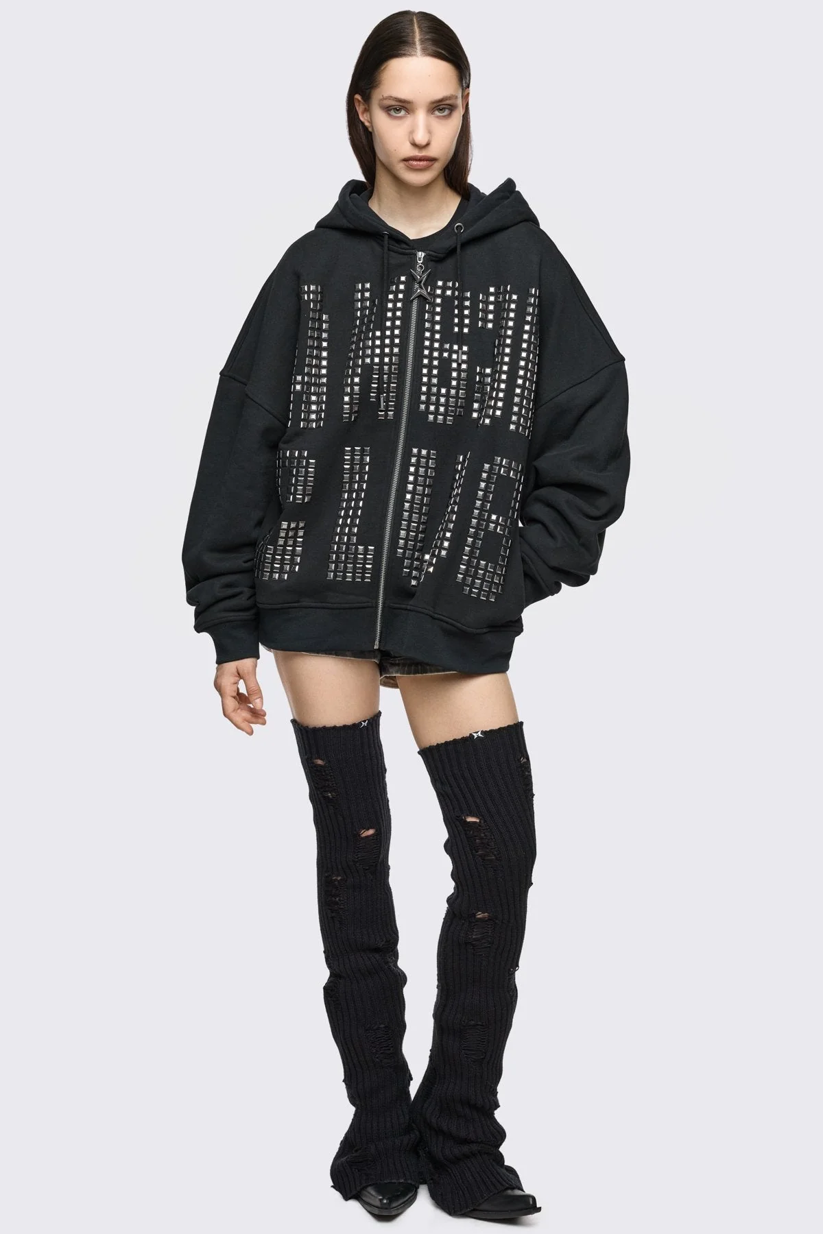 Torn Black Leg Warmers - Image 2
