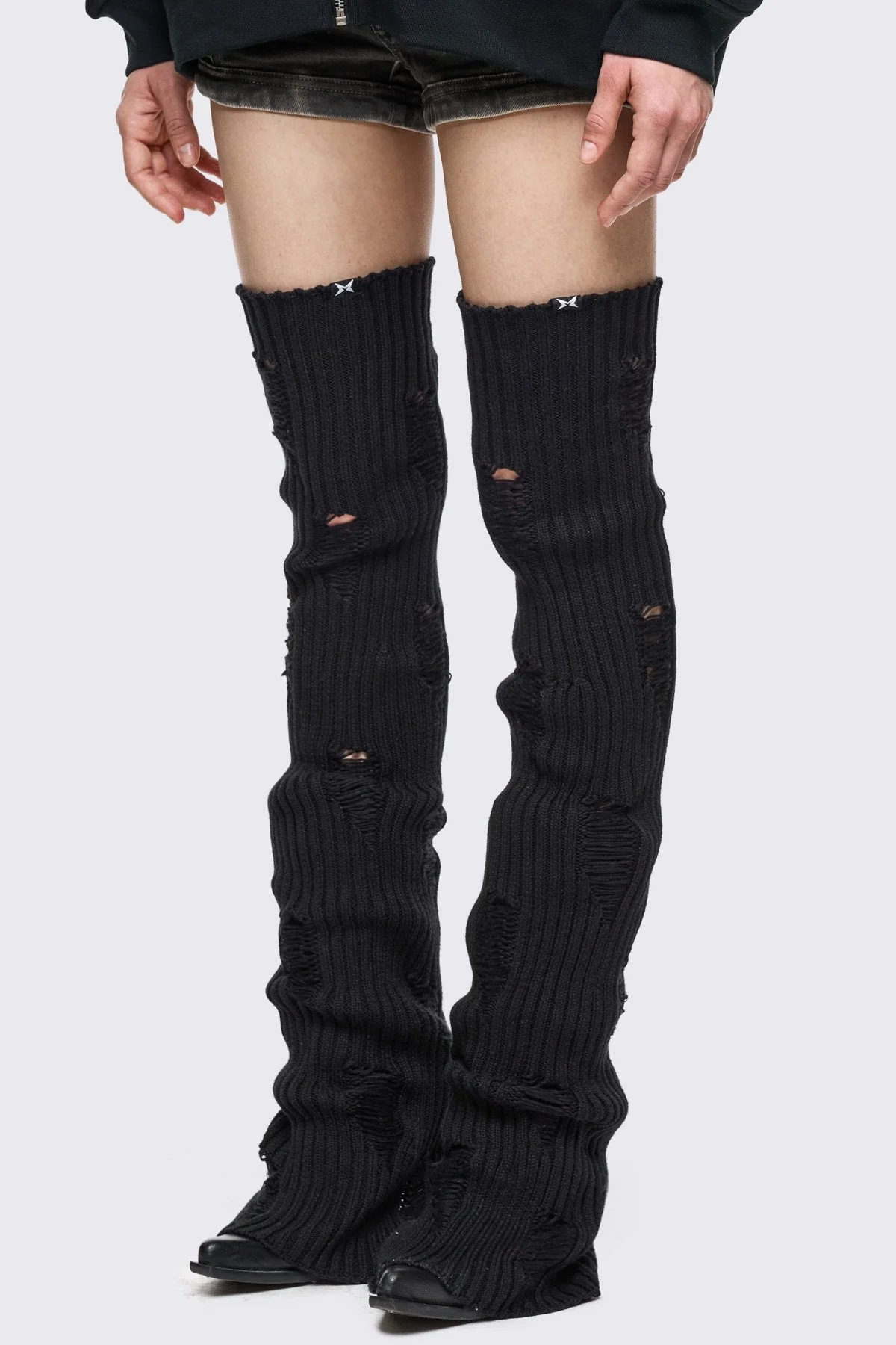 Torn Black Leg Warmers - Image 3