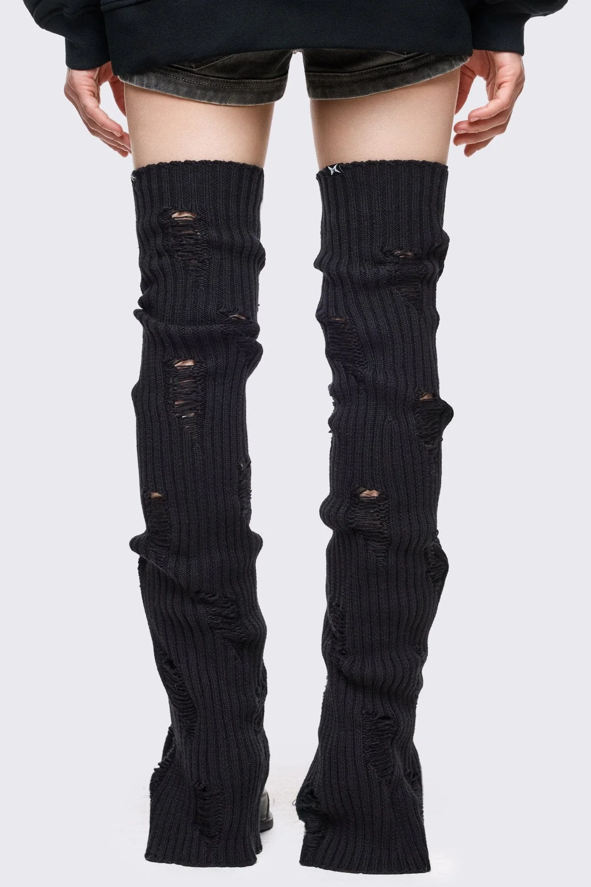 Torn Black Leg Warmers - Image 4