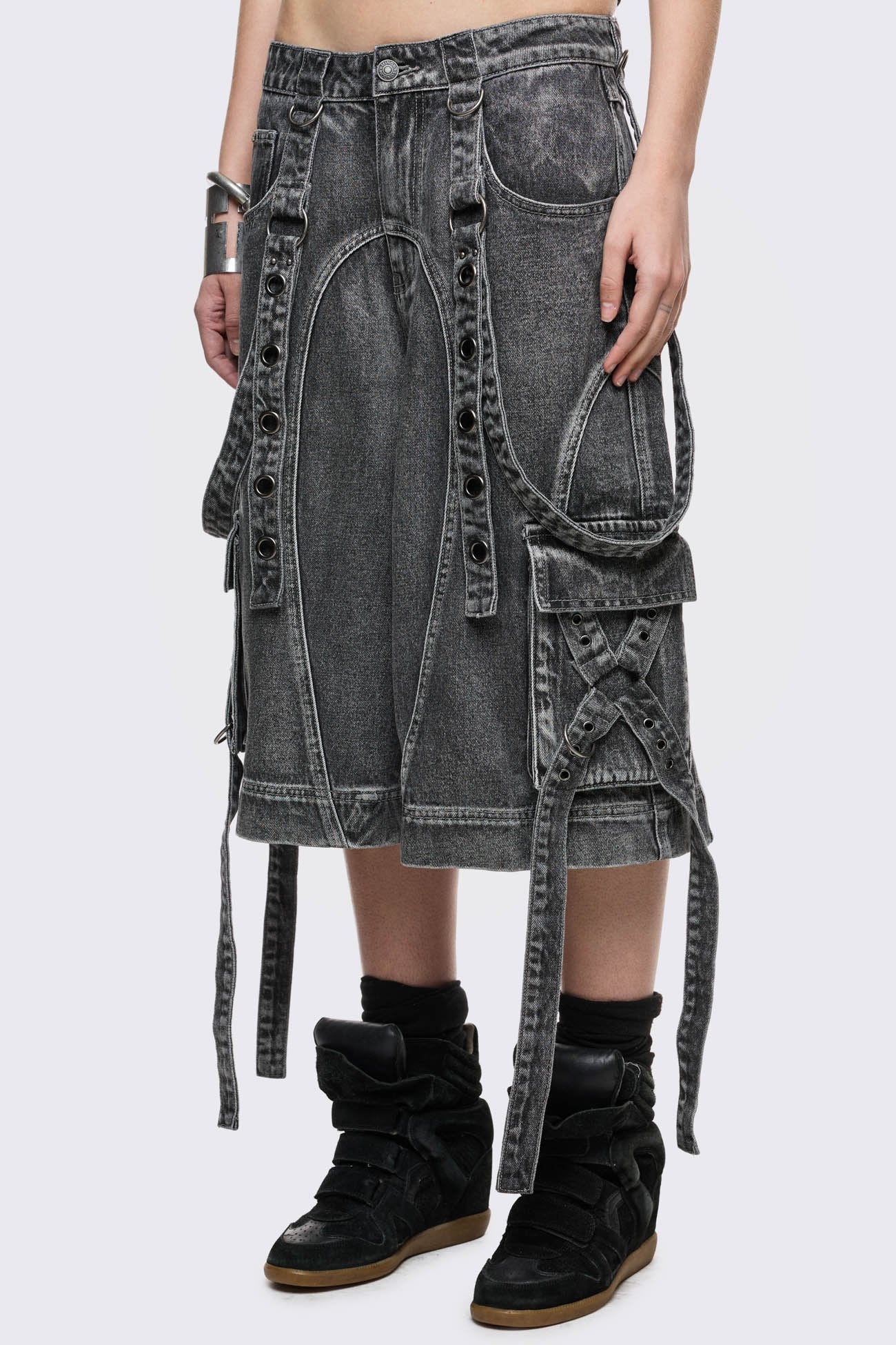 Trek Grey Washed Jort - Image 5