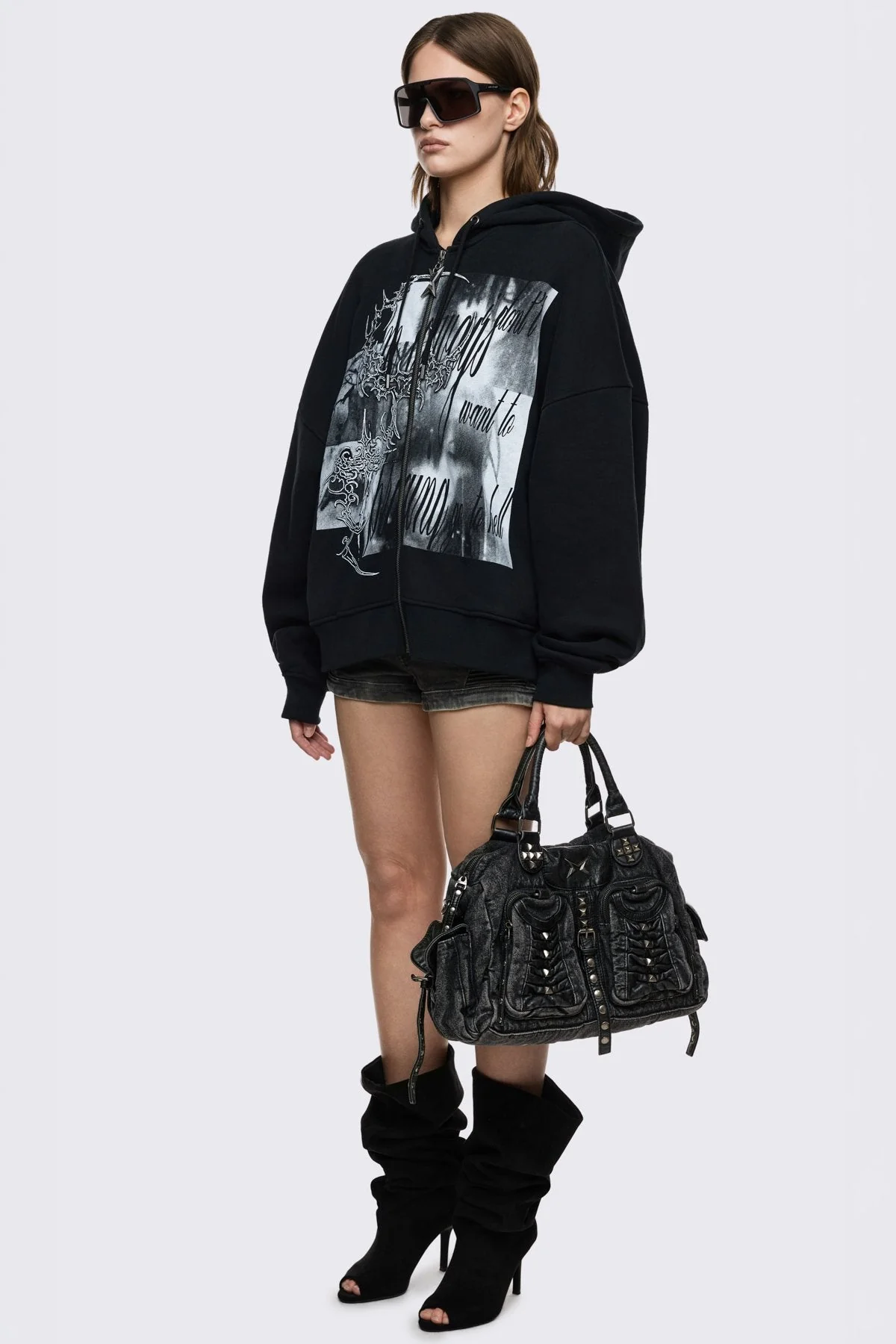 Vicious Denim Shoulder Bag - Image 4