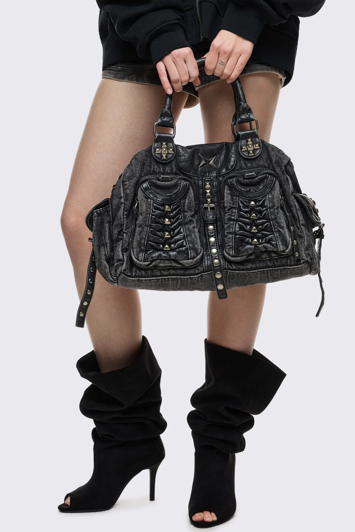 Vicious Denim Shoulder Bag - Image 7
