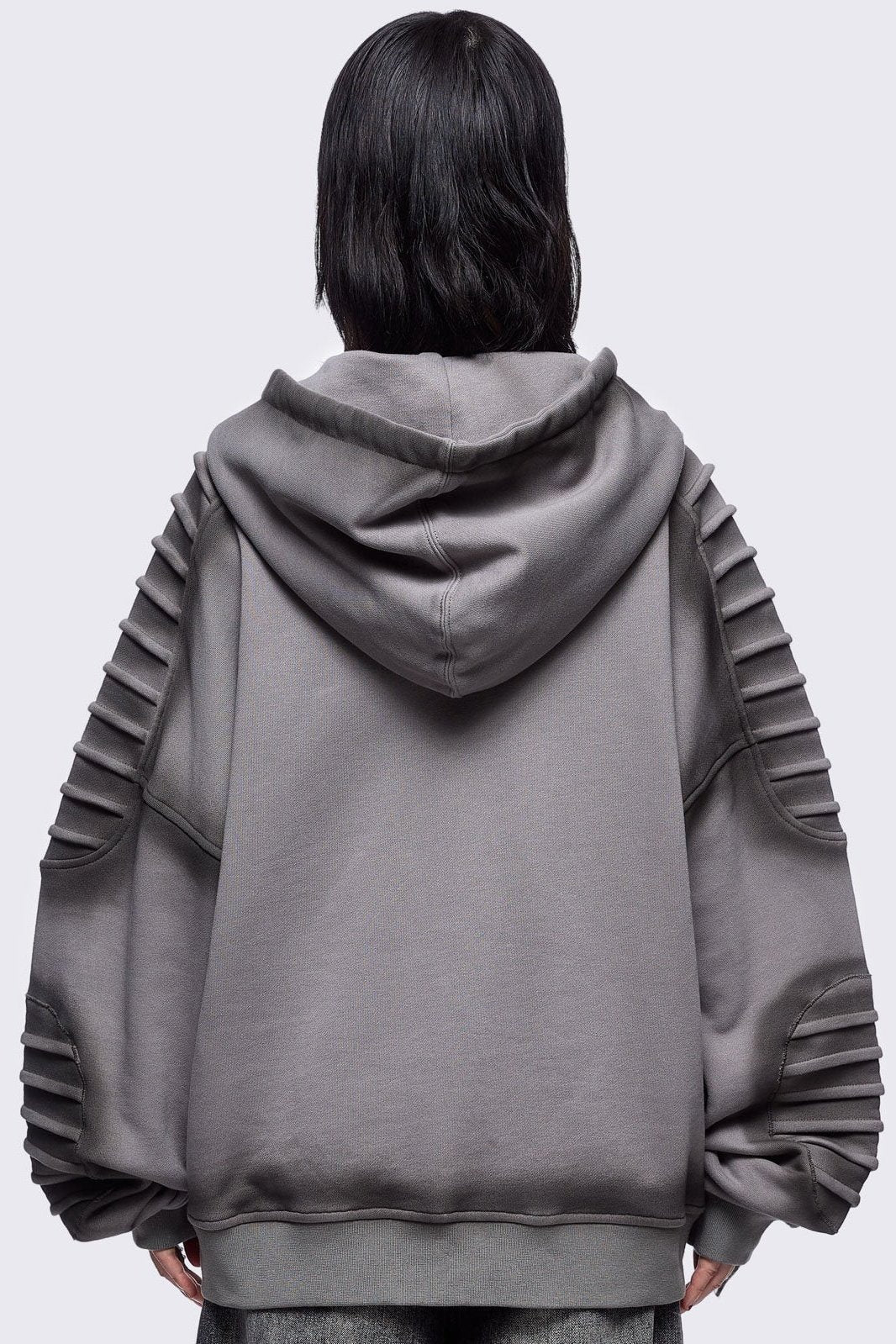 Vyre Grey Zip Up Hoodie - Image 5