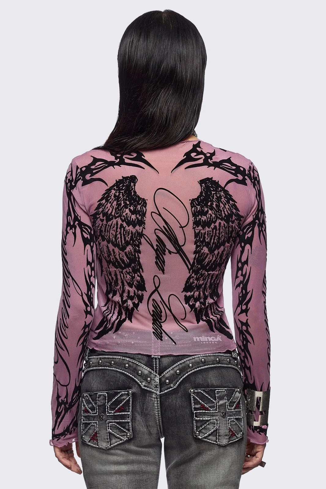 Wing It Pink Mesh Top - Image 3