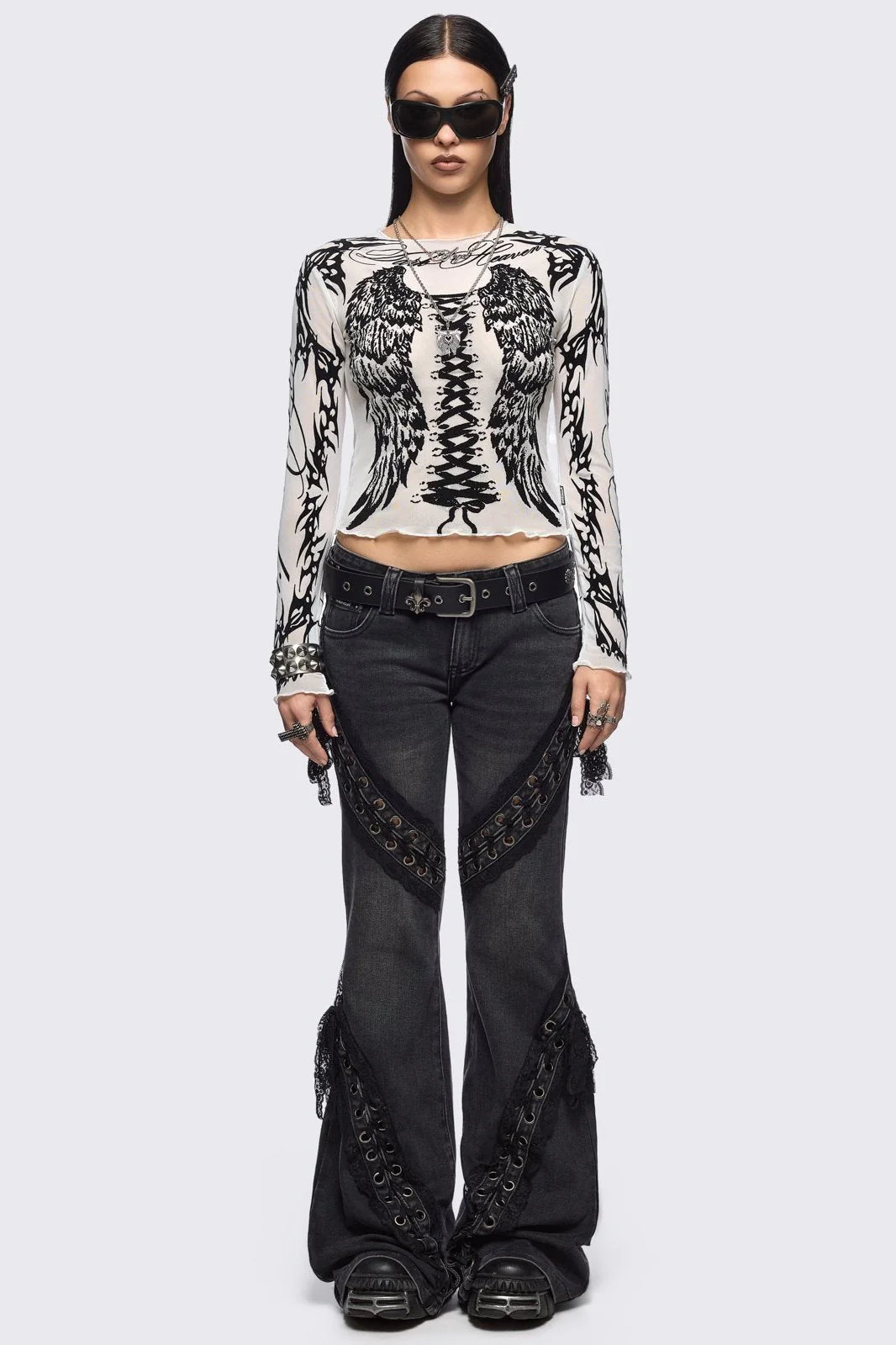 Wing It White Mesh Top - Image 2