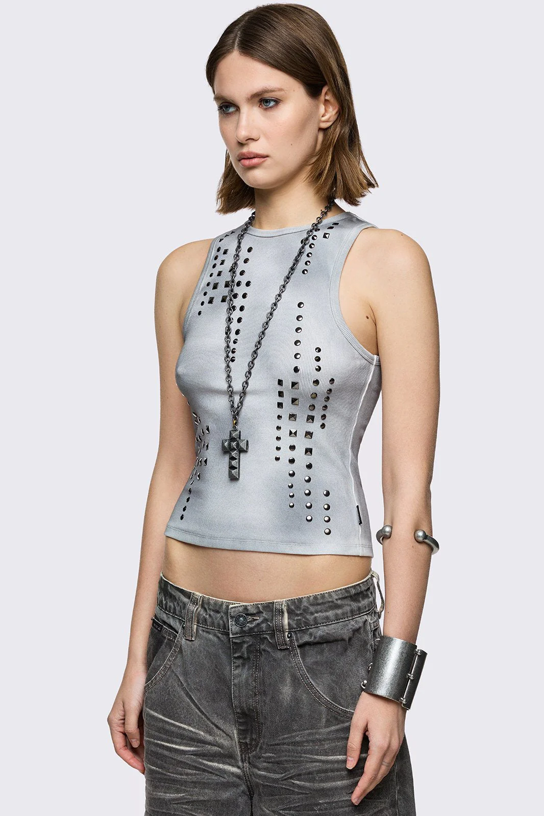 Zinc Washed Vest Top - Image 3
